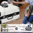 thumbnail image 2 of Valise Enregistrée Cadre en Aluminium avec Roues PC ABS Coque Rigide Sans Fermeture Éclair avec Serrure TSA 28 Pouces Blanc, 2 of 9