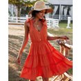 thumbnail image 3 of YNIQUE Womens Summer Casual Spaghetti Strap Smocked Ruffled Vacation Mini Dress, 3 of 6