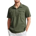 thumbnail image 1 of Polos pour Hommes avec Poche Manches Courtes Légers Chemise Cargo à Boutons à Col Chemises de Plein Air Pêche Randonnée Voyage, 1 of 4