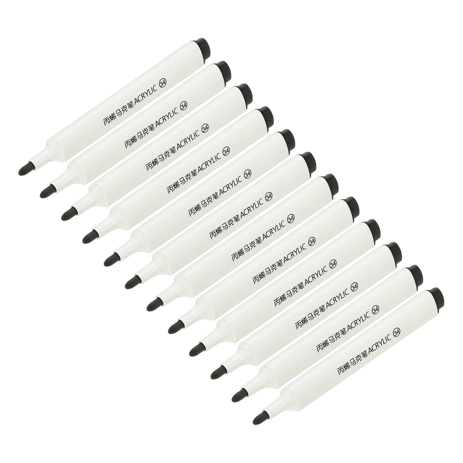 Uxcell Acrylic Paint Marker Pens, Acrylic Paint Pens Waterproof Paint Art Marker Pen Water Based Paint Pen, for DIY Craft Black