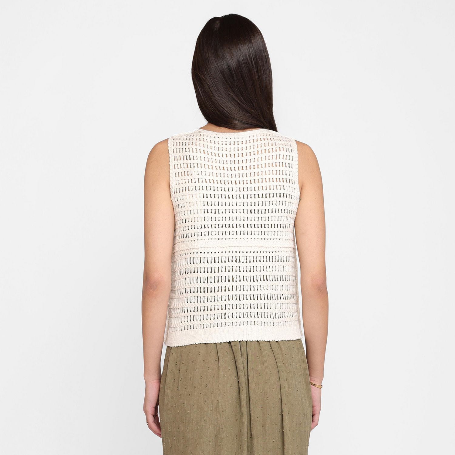 Devoted, Crochet Vest With Buttons, Sizes XS-XL