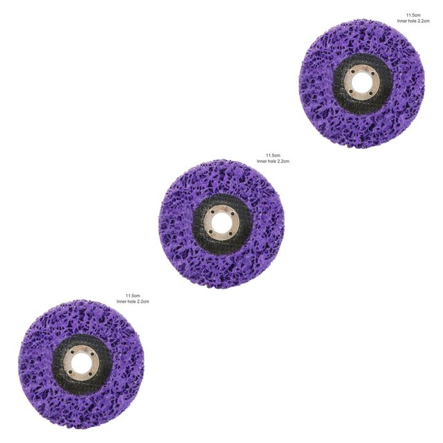 QualitChoice Sanding Wheel Polishing Paint Rust Grinding Inner Hole Tools for Angle Grinder Wood Metal Buffing Car Accessories #115 purple 3Set