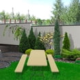 thumbnail image 2 of Kyusrd Summer Outdoor Patio Deals！Picni-c Table and Fitted Tablecloth Cover, 3-Piece Set, Backing Elastic Wipeable Cloth Tablecloth for Home Indoor, 2 of 6