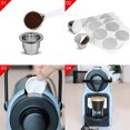 thumbnail image 4 of Transemion Reusable Coffee Stainless Refillable Filters Cup Coffee Maker Machine Aluminum Film Lids Stickers Saving 100pcs lids & 1 1Set, 4 of 6