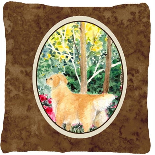 Carolines Treasures SS8886PW1414 Golden Retriever Decorative Fabric Pillow