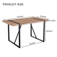 thumbnail image 4 of Noble House 55 inch minimalist retro rectangular wood grain dining table,Black,Wood, 4 of 10