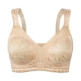 thumbnail image 4 of Wingslove Women's Full Coverage Plus Size Bra Non Padded Wireless Minimizer Bra, Dark Nude 46DD, 4 of 8