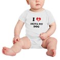 thumbnail image 2 of Je Cœur Akita Pit Dog Drôle Mignon Cache-Couches pour Bébé, 2 of 5