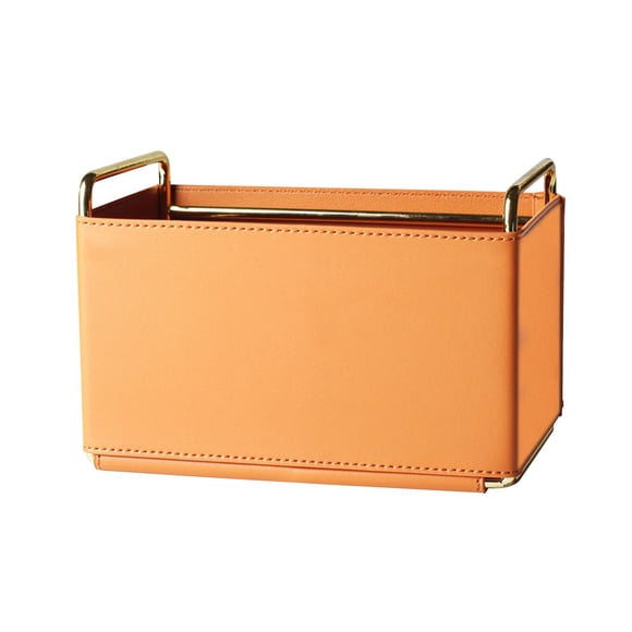 Tnarru Boîte de Rangement de Bureau Télécommande Organiser Boîtes pour Commode d'École Comptoir Brun