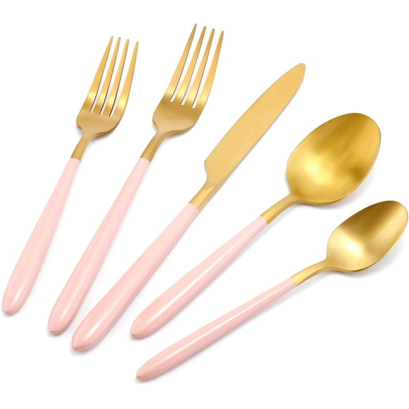 20-Piece Utensil Set - Ultimate Cooking Convenience, Complete Your Kitchen (Blush Pink and Matte Gold)