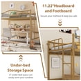 thumbnail image 2 of Twin Loft Bed with Adjustable Ladder & Full Guardrail, Loft Bed Twin Heavy-Duty Metal Frame, Space Saving, No Box Spring Needed & Noise Free,400 Lbs Weight Capacity, 2 of 6