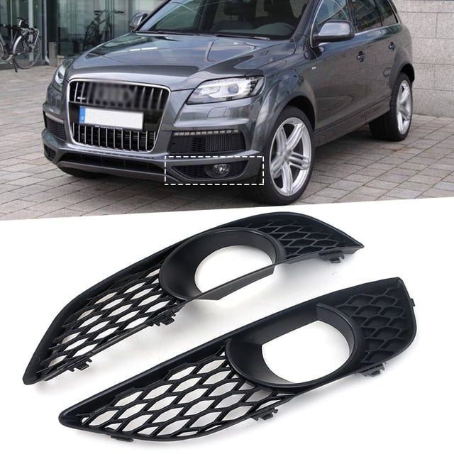 Car Left Right Front Bumper FogLight For Audi Q7 4L S~Line 2009 2010 2011 2012 2013 2014 Grilles Racing Grills Cover car~styling