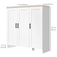 thumbnail image 3 of HOMCOM Modern Sideboard Buffet Cabinet with Adjustable Shelves White, 3 of 10