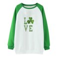 thumbnail image 4 of Chemises pour Femmes Décontractées Manches Longues Col Rond Hauts Chemises Amples Blouse Imprimé Graphique Chandail en Molleton Chemises de la Saint-Patrick pour Femmes, 4 of 4