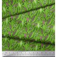 thumbnail image 3 of Soimoi Green polyester Crepe Fabric Artistic Leaves Decor Fabric Printed Yard 52 Inch Wide, 3 of 3