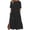 Black, variant on Tumotour Summer Dress For Women Round Neck Loose Short Sleeve Long T-Shirt Dress Split Maxi Dress With Side Pocket Maxi Dress