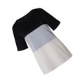 thumbnail image 3 of T-shirt pour Femmes à Blocs de Couleur, Manches Courtes, Col Rond, Blouse Décontractée pour Femmes, Noir Coloré, P, 3 of 7