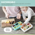 thumbnail image 2 of Melii Snackle Box Mini, 6-Compartment Snack Container - 24 oz total capacity - Cream, 2 of 6