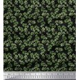thumbnail image 1 of Soimoi Black polyester Crepe Fabric Leaf Leaves Printed Fabric 1 Yard 42 Inch Wide, 1 of 3