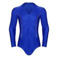 thumbnail image 1 of Eandarui Men's Tango Latin Dance Leotard Shirts Shiny Rhinestone Long Sleeve Chacha Rumba Samba Blue 3XL, 1 of 7
