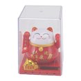 thumbnail image 2 of Lucky Cat Mascot Statue, Light Sensing Exquisit Solar Arm Waving Fortune Cat Red  For Home Decor, 2 of 8