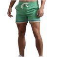thumbnail image 1 of Mens Shorts Mens Casual Solid Color Casual Drawstring Pockets Elastic Sports Shorts, 1 of 7