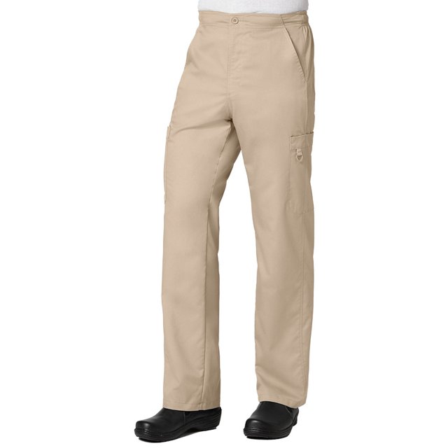 Maevn Uniforms Men's Half-Elastic Drawstring Waist Cargo Scrub Pant