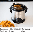 thumbnail image 3 of Chefman Fry Guy 1 Liter Deep Fryer w/ Adjustable Temperature Control - Stainless Steel, 3 of 8