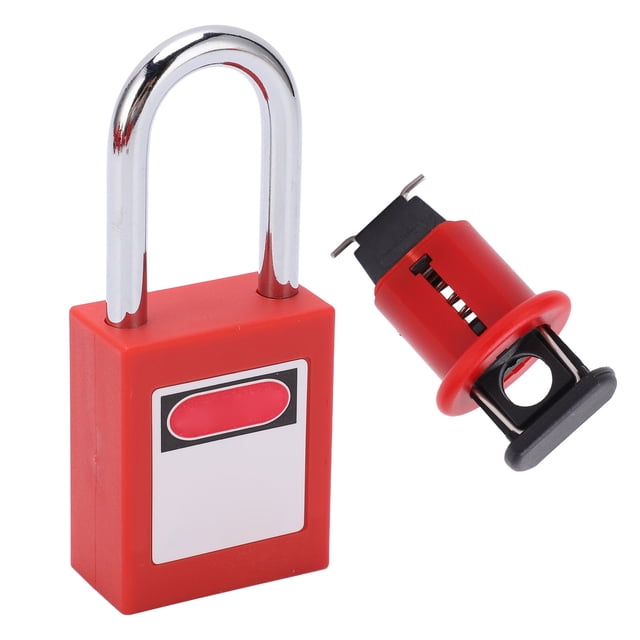 Dispositif de Verrouillage de Disjoncteur Miniature, Installation Simple Multifonctionnelle Haute Résistance Pratique Verrou de Sécurité pour Disjoncteur Industriel MPCO+38mm Cadenas, MPCI+38mm Cadenas