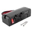 thumbnail image 3 of Lighter Socket 2 Way Charger Adapter Car Power Adapter Cigar Lighter Socket Splitter 3 In 1 Multifunction USB Car Charger Voltmeter Power Adapter, 3 of 8