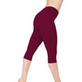 thumbnail image 2 of Innerwin Bottoms Solid Color Ladies Loungewear Summer Skinny Lounge Pants Wine Red M, 2 of 3