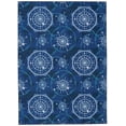 thumbnail image 1 of Simon 3' x 5' Washable Accent Rug, Blue and Ivory, 1 of 7