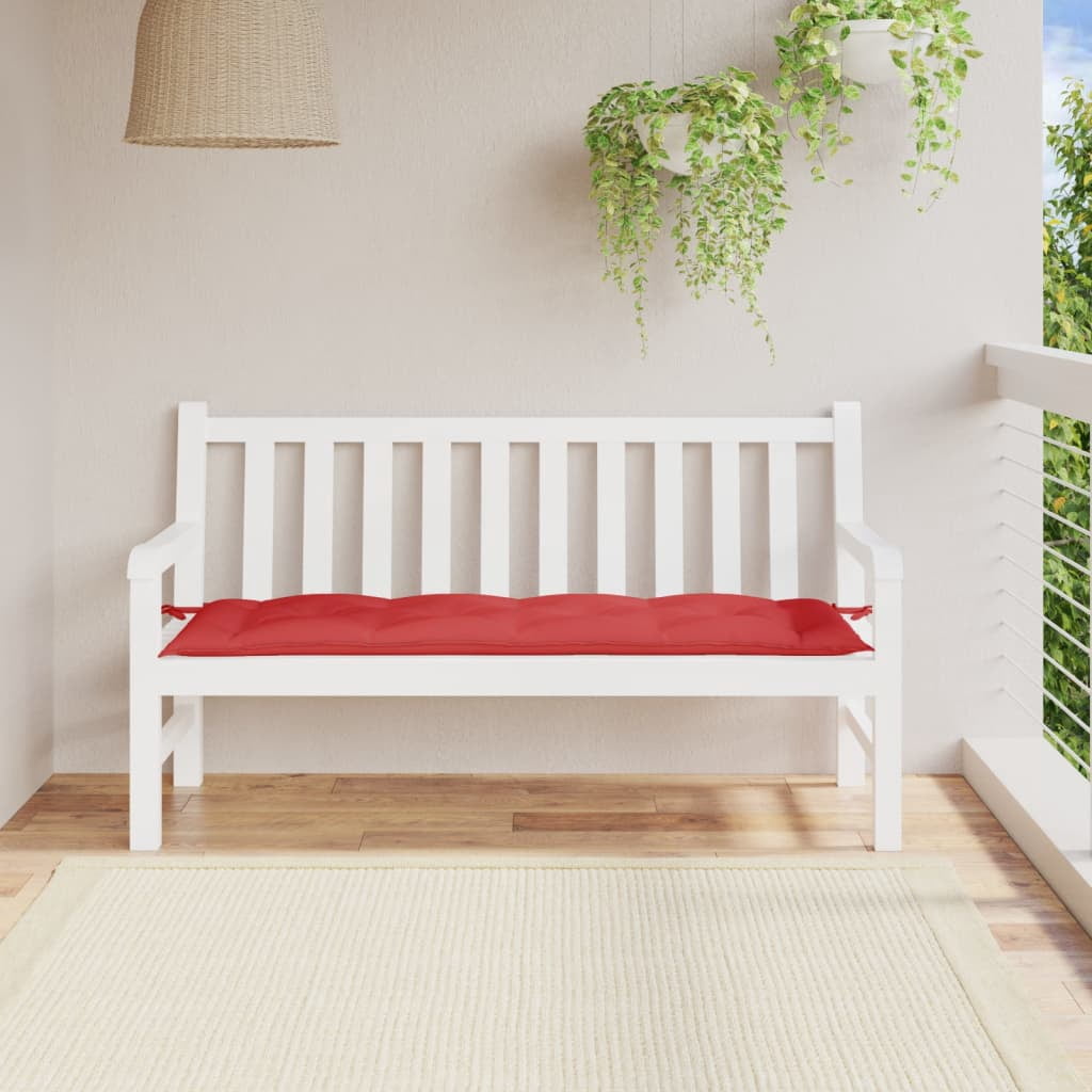 vidaXL Coussin pour Banc de Jardin Rouge 150x50x7 cm Tissu Oxford