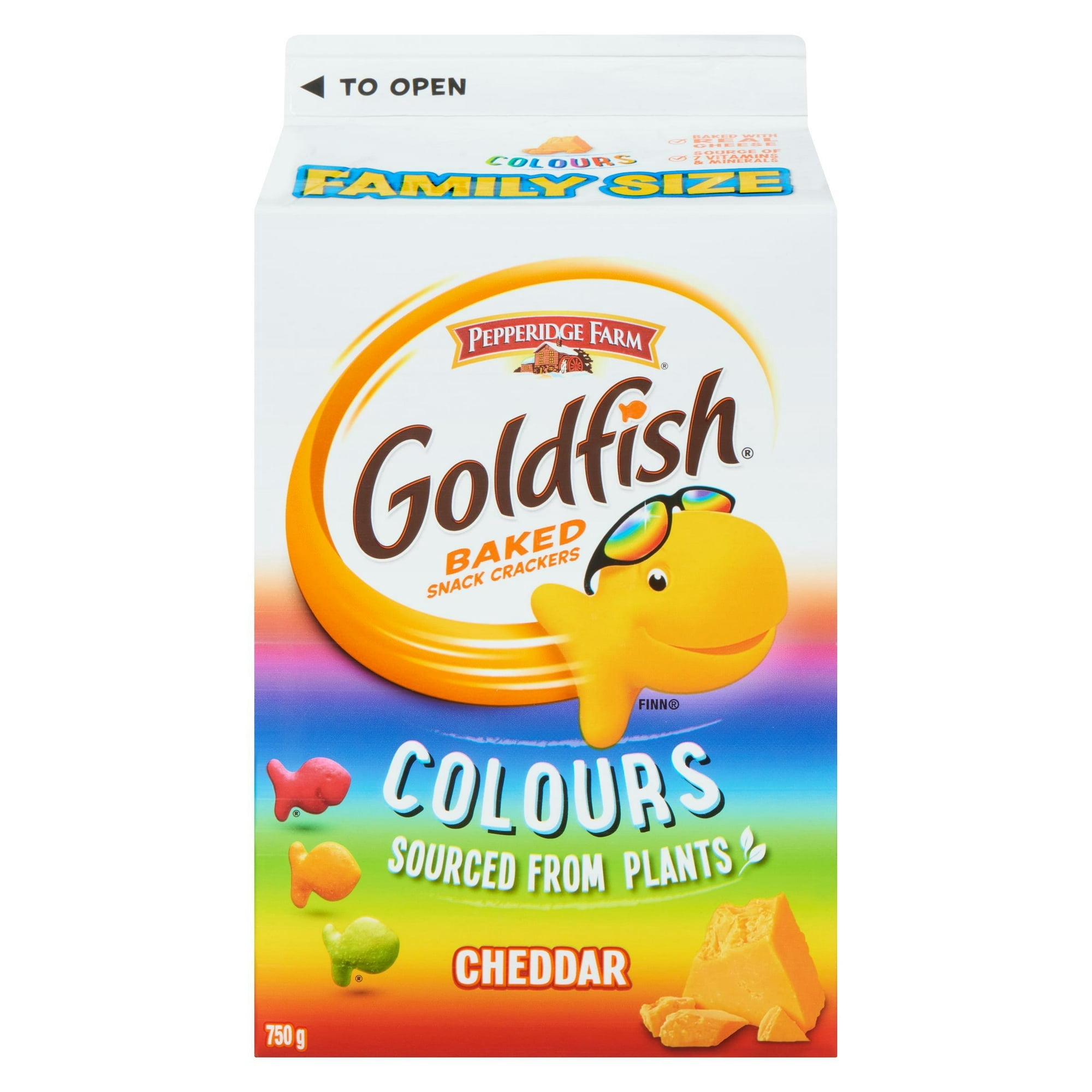 Goldfish® Couleurs Craquelins au Fromage Cheddar Format Familial Carton 750 g
