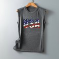 thumbnail image 4 of EQWLJWE Hauts pour Femmes Mode Féminine Confortable Independence Day Décontracté Col Rond Imprimé Haut Blouse, 4 of 4