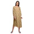 thumbnail image 1 of Moomaya Robe de Nuit Imprimée Longueur Genou en Coton avec Bordure en Dentelle Manches 3/4 pour Femmes, 1 of 5
