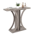 thumbnail image 1 of Gymax Table Console 40 Pieds' Rectangulaire pour Entrée avec Cadre Géométrique pour Salon Gris, 1 of 10