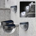 thumbnail image 2 of Outdoor Solar Lights,Outdoor Lighting Products Solar Fence Lights, Solar Powered Outdoor Fence Lighting for Fence Step Stair Post Wall（Black Shell） Solar Outdoor Lights, 2 of 5