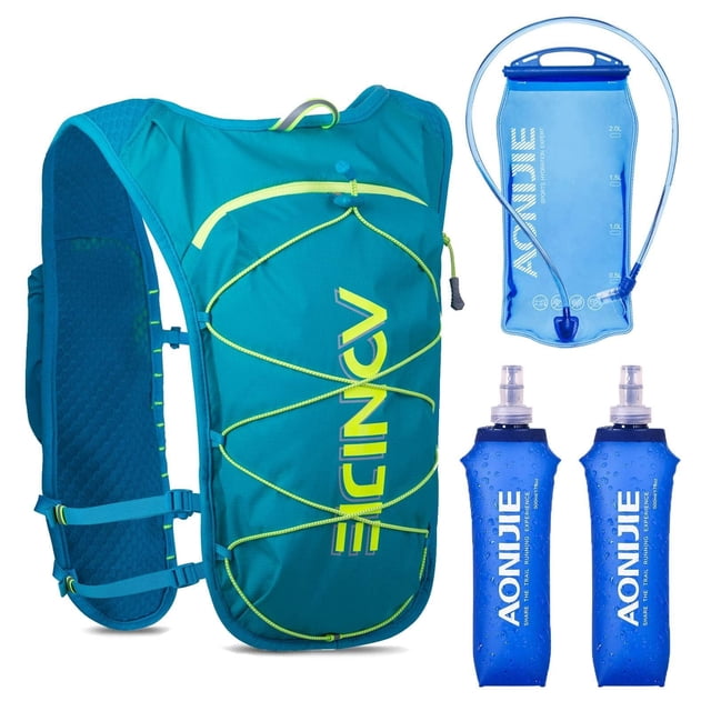 AONIJIE Sac à Dos d'Hydratation de Course avec Flasque Souple 2*500 ml, Gilet d'Hydratation Ajustable et Léger pour Randonnée Cyclisme Course Marathon