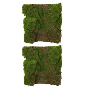 2pcs Artificial Moss Mat Realistic Synthetic Grass Carpet for Indoor Outdoor Decor for Garden Balcony Patio Simulation Moss Mat