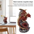 thumbnail image 4 of Sculpture Exquise, Conception de Dragon Unique, Effet de Lave Illuminée, Construction en Résine, Application Polyvalente, Statue de Dragon avec Lumière, 4 of 8
