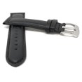 thumbnail image 2 of Extra Long (XL), 20mm Leather Watch Band Strap, Mat, Tone-on-Tone Stitching, Stainless Steel Buckle, 2 of 7