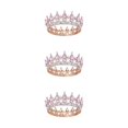 thumbnail image 4 of maskred Alloy Exquisite Craft And Detailed Carved Wedding Hair Crown For Brides Rhinestone Tiaras And Crowns Gold  + pink 3Set, 4 of 6