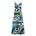 thumbnail image 5 of Ovzne Robes d'Été pour Femmes 2025 Robe d'Été Robes d'Été pour Femmes Imprimé Sans Manches Col Rond Robe Décontractée Robes Robe pour Femmes Imprimée Liquidation, 5 of 5