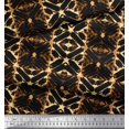 thumbnail image 3 of Soimoi Brown polyester Crepe Fabric Geometric Tie-Dye Decor Fabric Printed Yard 42 Inch Wide, 3 of 4