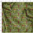 thumbnail image 4 of Soimoi Green Rayon Fabric Geometric & Rose Floral Decor Fabric Printed Yard 56 Inch Wide, 4 of 5