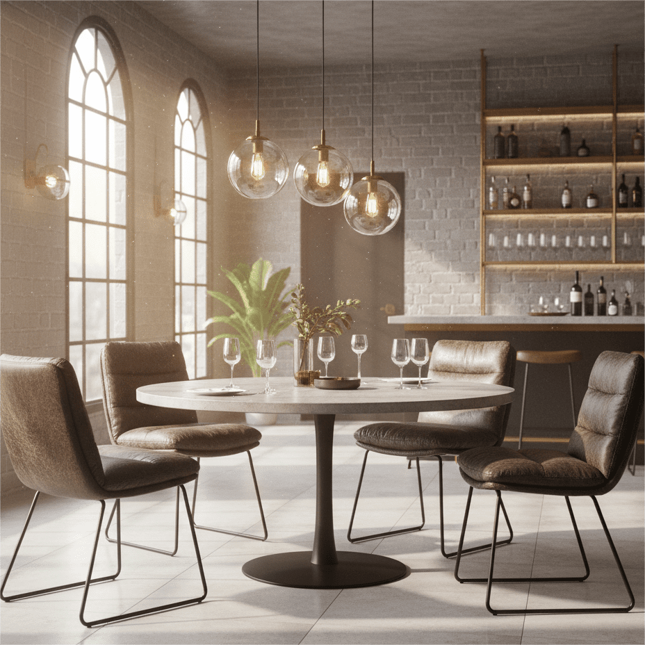 Homy Casa Set of 4 Upholstered Dining Chairs with Sled Metal Legs and Channel Tufted Seat for Kitchen Dining Room and Loft Spaces