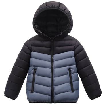 Économies d'Hiver! SROBPTY Manteaux d'Hiver pour Enfants, Couleur Unie, Décontractés, Sport, Chauds et Épais, Doudounes pour Enfants, Manteaux d'Hiver pour Tout-Petits Gris, 10-11 Ans