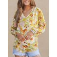 thumbnail image 2 of ORUYROP Blouses Décontractées Boho à Imprimé Floral Col en V Manches Longues Amples pour Femmes, 2 of 6
