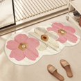 thumbnail image 4 of Flower Pattern Non Slip Washable Rugs Floor Mat Entryway Rug Non Slip Kitchen Floor Mats With Rubber Backing For Entrance Bedroom Bathroom Indoor Door Carpet For Home, 4 of 7